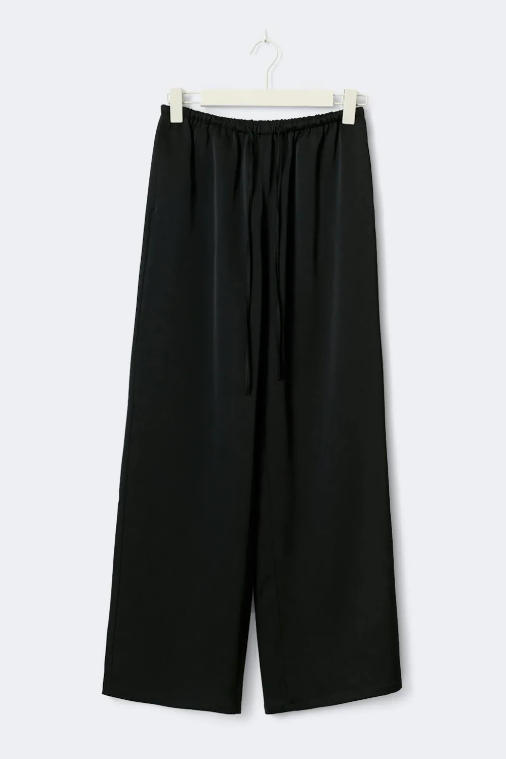 New Gina Tricot Tall drawstring satin trousers Zwart
