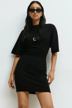 Hot Gina Tricot Tie back dress Zwart