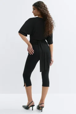 Online Gina Tricot Tie back top Zwart