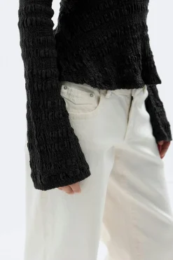Gina Tricot Tie back top Zwart