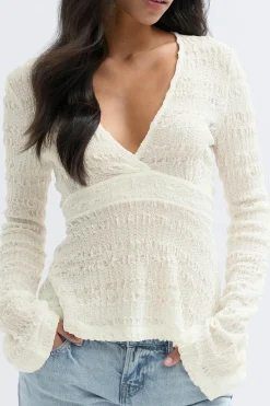 Gina Tricot Tie back top Wit