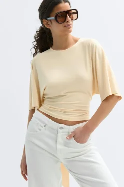 Discount Gina Tricot Tie back top Geel
