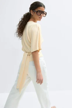 Discount Gina Tricot Tie back top Geel