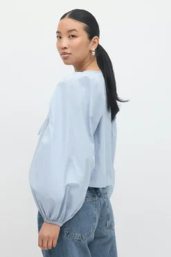 Sale Gina Tricot Tie blouse Blauw