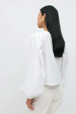 Gina Tricot Tie blouse Wit