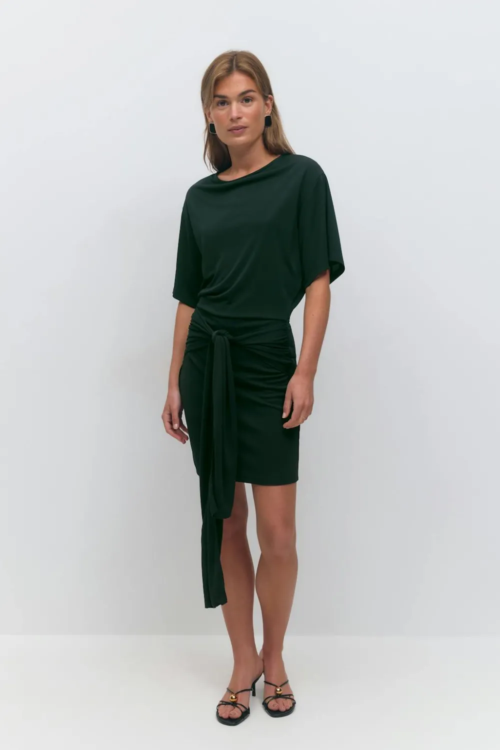 Best Gina Tricot Tie shortsleeve dress Zwart