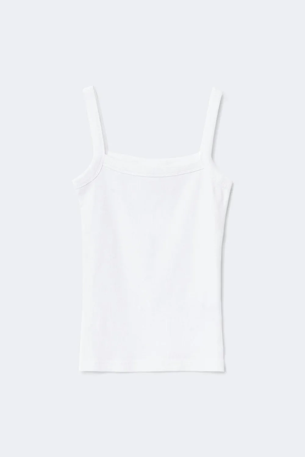 Gina Tricot Tight fit rib singlet Wit