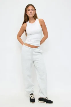Online Gina Tricot Tight fit rib tank Wit