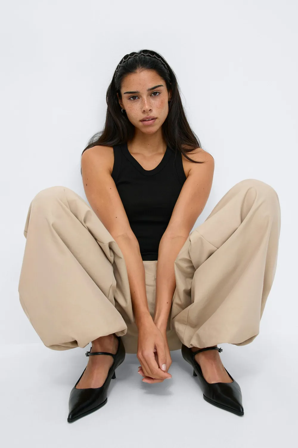 Best Gina Tricot Tight fit rib tank Zwart