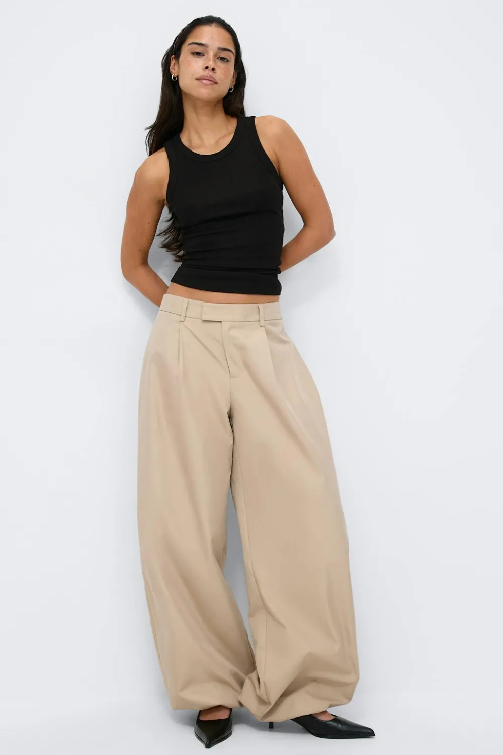 Best Gina Tricot Tight fit rib tank Zwart