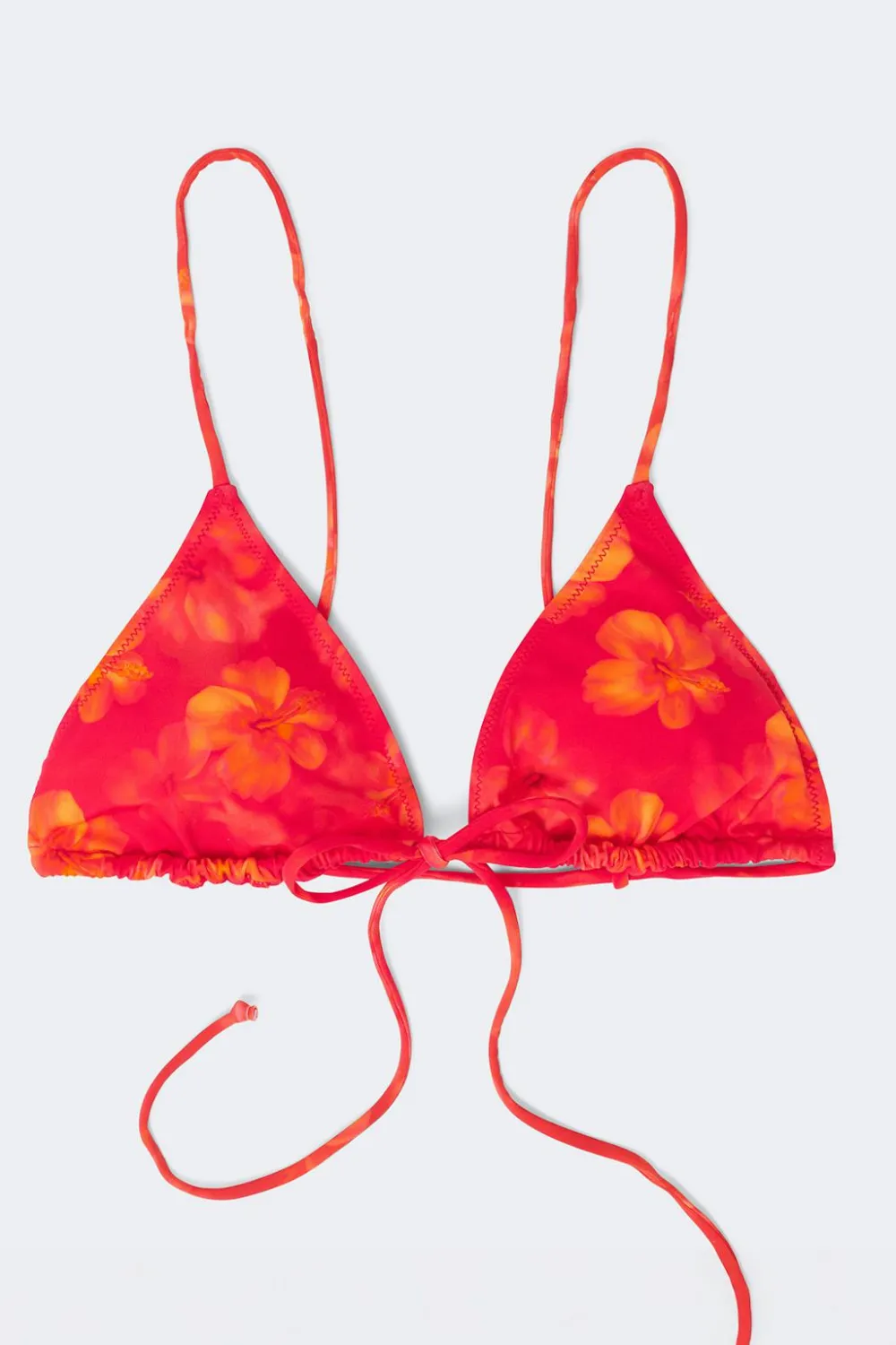 Outlet Gina Tricot Triangle front tie bikini top Rood