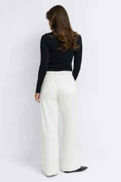 Clearance Gina Tricot Twisted wide jeans Wit