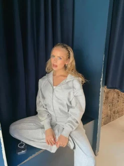 Gina Tricot Ultimate zip hoodie Grijsv