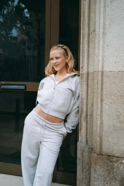 Gina Tricot Ultimate zip hoodie Grijsv