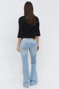 Clearance Gina Tricot Ultra low bootcut jeans Blauw