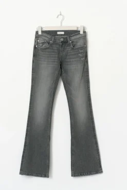Gina Tricot Ultra low bootcut jeans Zwart