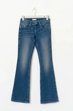 Discount Gina Tricot Ultra low bootcut jeans Blauw