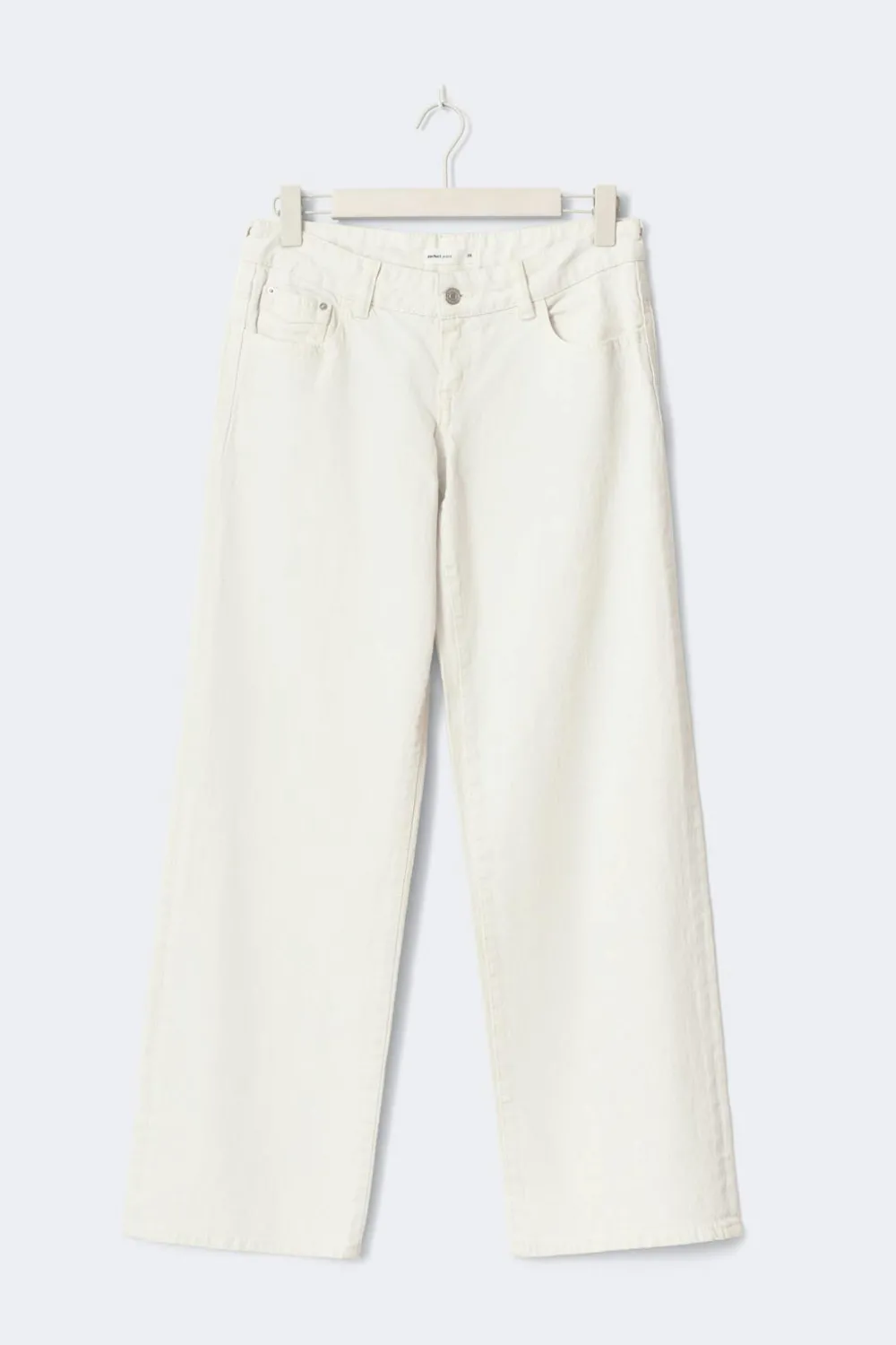 Sale Gina Tricot Ultra low wide jeans Wit
