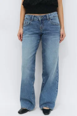 New Gina Tricot Ultra low wide jeans Blauw