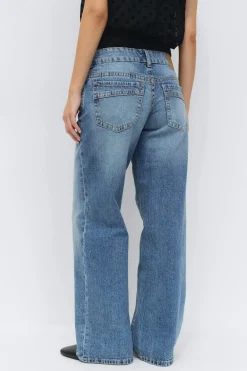 New Gina Tricot Ultra low wide jeans Blauw