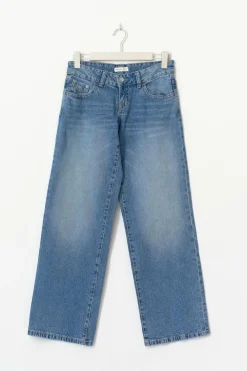 New Gina Tricot Ultra low wide jeans Blauw
