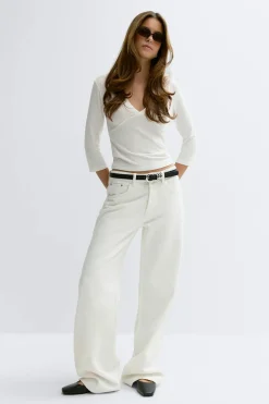 Hot Gina Tricot V-neck top Wit