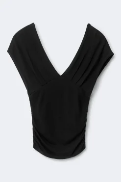 Sale Gina Tricot V-neck top Zwart