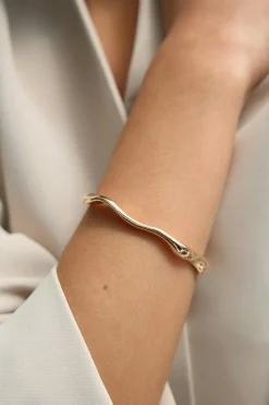 Outlet Gina Tricot Wavy gold bracelet Goud