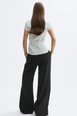 Online Gina Tricot Wide drawstring trousers Zwart