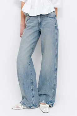 Sale Gina Tricot Wide flare jeans Blauw