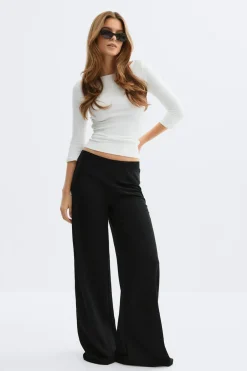 Best Gina Tricot Wide leg trousers Zwart