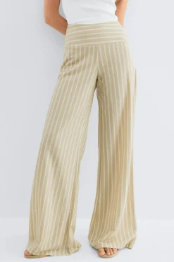 Gina Tricot Wide leg trousers Beige