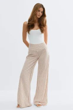 Sale Gina Tricot Wide leg trousers Roze