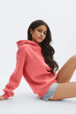 Hot Gina Tricot Y basic hood Roze