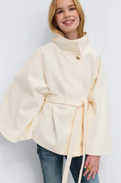 Sale Gina Tricot Y belted cape Wit