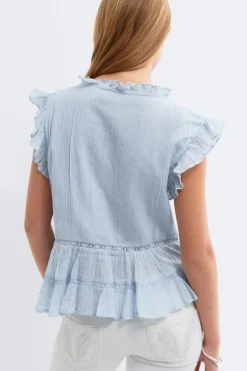 Hot Gina Tricot Y boho blouse Blauw