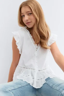 Clearance Gina Tricot Y boho blouse Wit