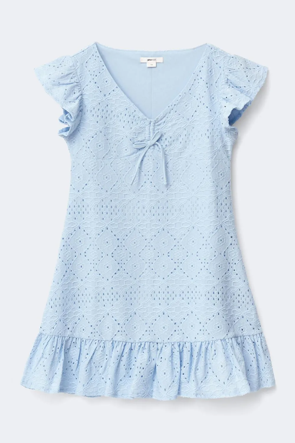 Gina Tricot Y broderie anglais dress Grijsv