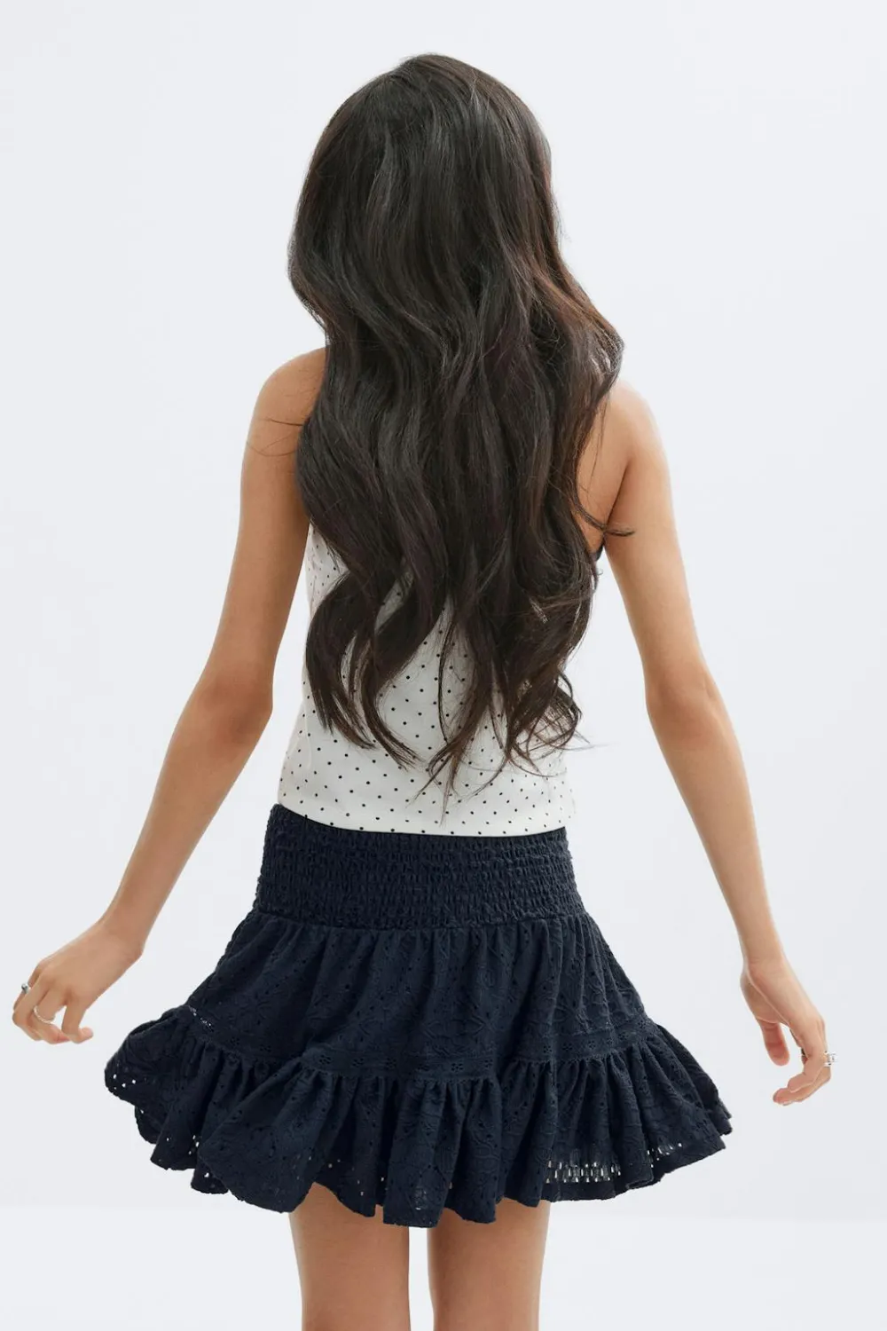 Clearance Gina Tricot Y broderie anglais skirt Blauw