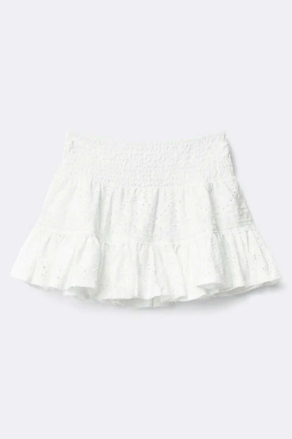 Hot Gina Tricot Y broderie anglais skirt Wit