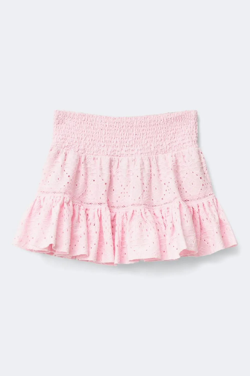 New Gina Tricot Y broderie anglais skirt Roze