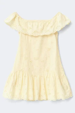 Gina Tricot Y broderie dress Geel