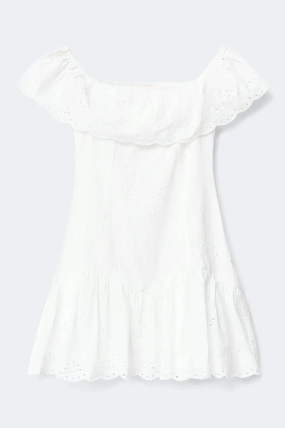Clearance Gina Tricot Y broderie dress Wit
