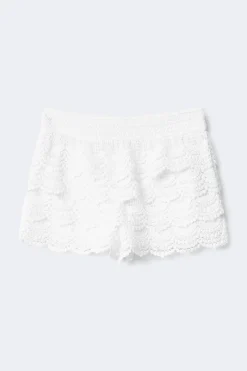 Gina Tricot Y crochet shorts Wit