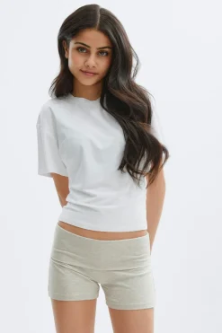 Discount Gina Tricot Y folded waist shorts Grijsv