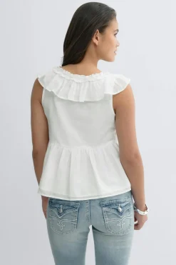 Best Gina Tricot Y frill top Wit