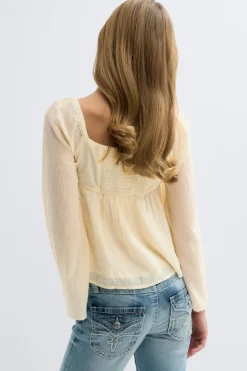 Best Gina Tricot Y heart shape blouse Geel