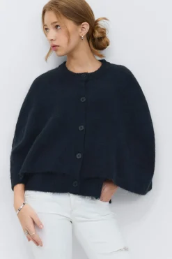 Best Gina Tricot Y knitted cape cardigan Blauw