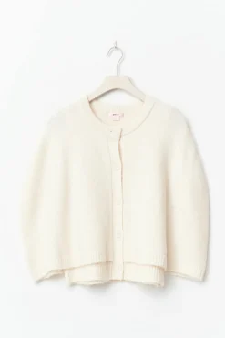 Outlet Gina Tricot Y knitted cape cardigan Wit