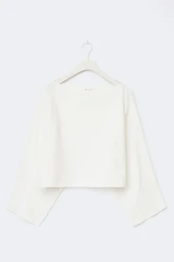 Discount Gina Tricot Y knitted poncho top Wit